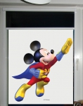 Rolladenzubehr, Rolloladen-Zubehr, Rollo, Rollladenrollo 120cm breit  x 140 cm hoch bedruckt Mickey Maus 1 Superman Walt Disney
